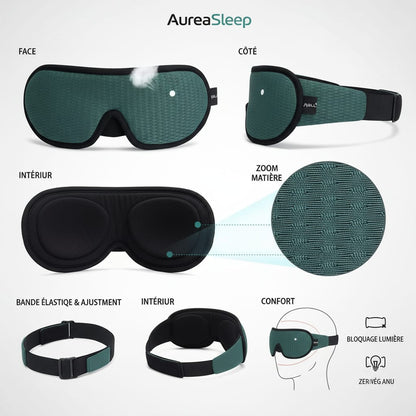 Masque de sommeil 3D AuréaSleep Ultra Confort